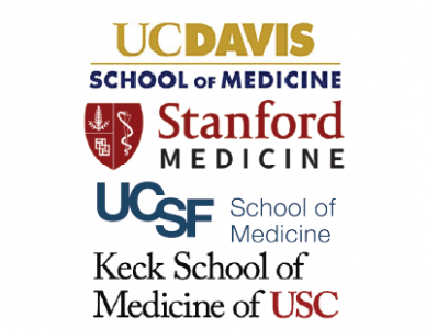 UC Davis, Stanford, UCSF and USC Keck School of Medicine logos