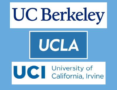 UC Berkeley, UCLA and UC Irvine logos