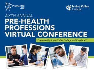 The Irvine Community College and PreMedCC Pre-Health Professions Virtual Conference Banner